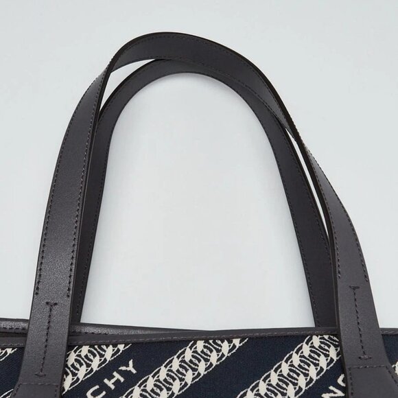 Givenchy Blue Jacquard Canvas Medium Bond Chain Tote Bag - Picture 6 of 11